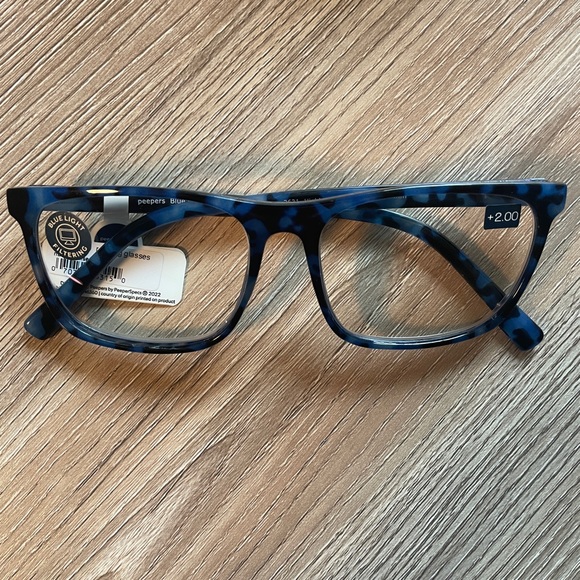 Peepers blue & black reading glasses 2.0 - Picture 2 of 4